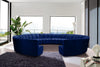 Infinity Navy Velvet 12pc. Modular Sectional