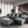 Lowry Gray Sectional w/ Ottoman