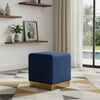 Jax Navy Velvet Ottoman/Stool