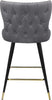 Hendrix Grey Faux Leather Counter/Bar Stool
