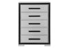 Amelia Grey Black Bed with LED