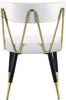 Rheingold White Faux Leather Dining Chair