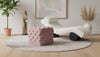 Stella Pink Velvet Ottoman/Stool