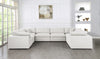 Serene Cream Linen Fabric Deluxe Cloud Modular Sectional