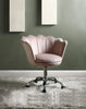 Micco Rose Quartz Velvet & Chrome Office Chair image