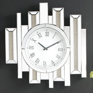 Lavina Mirrored & Faux Diamonds Wall Clock image