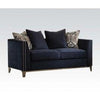 Acme Phaedra Loveseat with 4 Pillows in Blue Fabric 52831 image