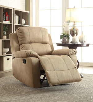 Bina Light Brown Polished Microfiber Recliner (Motion) image