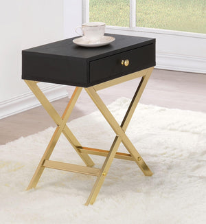 Coleen Black & Brass Side Table image