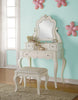 Edalene Pearl White Vanity & Mirror image