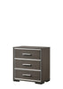 Escher Gray Oak Nightstand w/USB Dock image