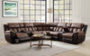 Jaylen Toffee & Espresso Polished Microfiber Sectional Sofa (Motion) image