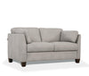 Matias Dusty White Leather Loveseat image