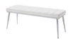 Weizor White PU & Chrome Bench image