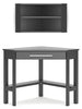 Otaska Home Office Corner Desk with Bookcase