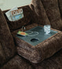 Soundwave Reclining Sofa with Drop Down Table