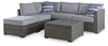 Petal Road Outdoor Loveseat Sectional/Ottoman/Table Set (Set of 4) image