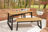 Town Wood Outdoor Dining Table Set (Set of 3)