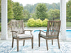 Rainier Ranch Outdoor Arm Chair with Cushion (Set of 2)