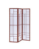 Katerina 3-panel Folding Floor Screen White and Cherry