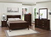 Louis Philippe Eastern King & Queen Panel Sleigh Bed Cappuccino