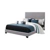 Boyd California King, King, & Queen Upholstered Bed with Nailhead Trim Charcoal & Grey