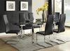Montclair High Back Dining Chairs Black and Chrome (Set of 4)