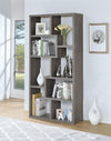Theo 10-shelf Bookcase Weathered Grey
