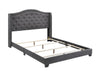 Tamarac Upholstered Nailhead Full, Eastern King & Queen Bed Beige & Grey
