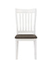 Kingman Slat Back Dining Chairs Espresso and White (Set of 2)