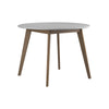 Breckenridge Round Dining Table Matte White and Natural Oak