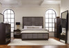 Durango California King, Eastren King, & Queen Upholstered Bed Smoked Peppercorn and Grey