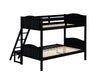 Arlo Twin Over Full Bunk Bed with Ladder Black