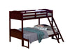 Arlo Twin Over Full Bunk Bed with Ladder Espresso