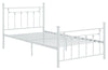 Canon Twin Metal Slatted Headboard Platform Bed - White