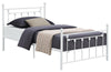 Canon Twin Metal Slatted Headboard Platform Bed - White