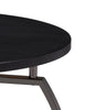 Dacre Round Coffee Table Dark Grey and Black Nickel