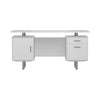 Lawtey Floating Top Office Desk Weathered Grey