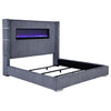 Tisdall California King, E.King & Queen Bed Grey, Black & Queen