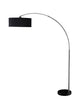 Kawke Drum Shade Floor Lamp Black and Chrome image