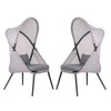 Alverta Foldable Chair Grey & Black (2/Ctn)