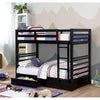 California Iv Black, Walnut, Gray, & White Twin/Twin Bunk Bed