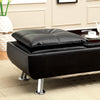 HAUSER II Black/Chrome Ottoman, Black