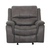 HENRICUS Glider Recliner, Dark Gray