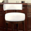 SHIRLEY Dark Oak/White 29" Bar Stool