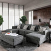Lowry Gray Sectional w/ Ottoman