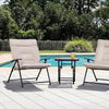 Bastia 3 Pc. Conversation Set Teal & Beige