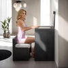 Ashbourne Bedside Vanity Set with Stool Contemporary