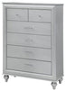 Galaxy Home Amber 6 Drawer Chest in Silver GHF-808857835819