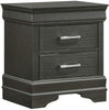 Galaxy Home Brooklyn 2 Drawer Nightstand in Metallic Grey GHF-733569339099